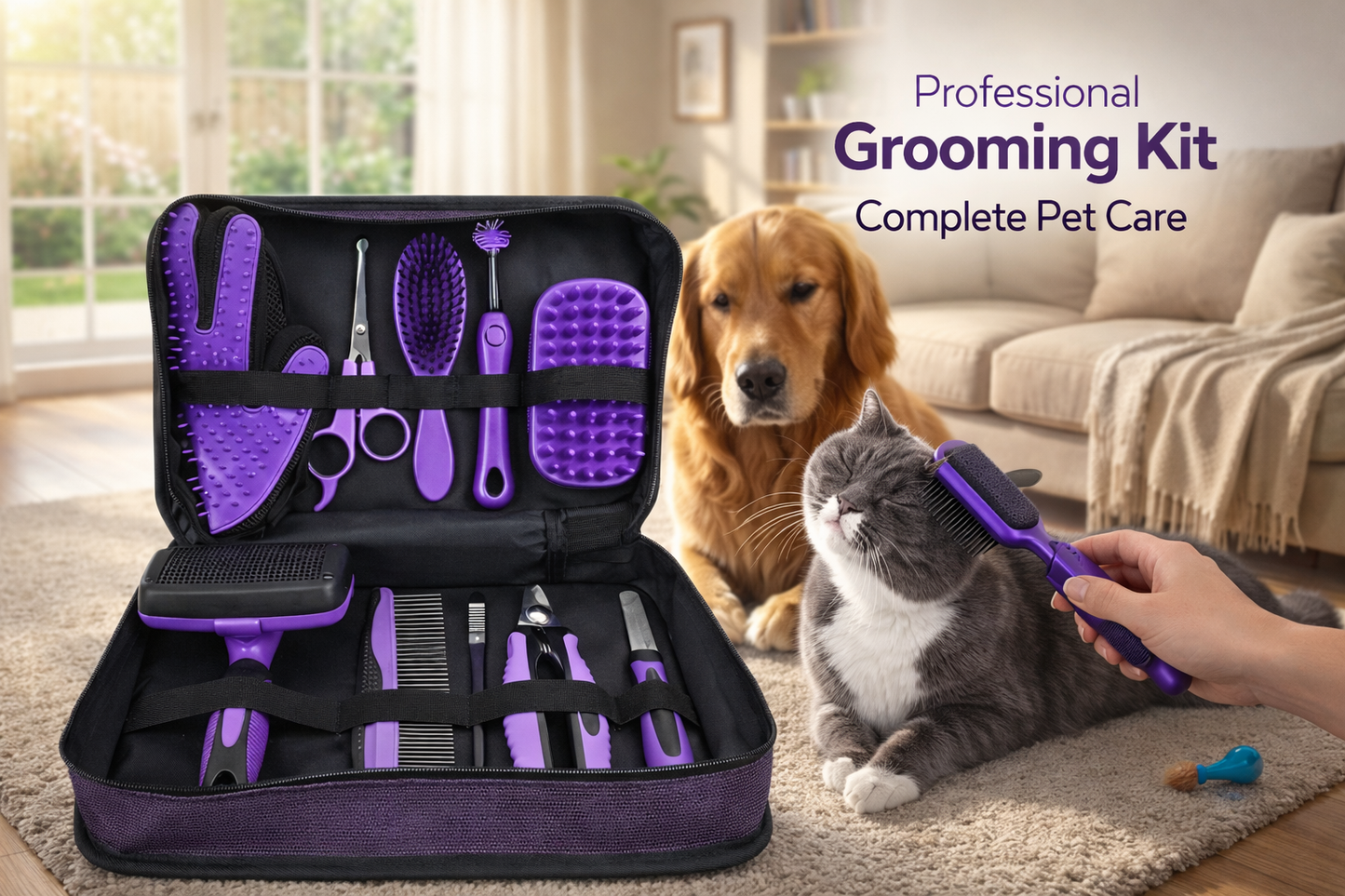 9-piece set of pet supplies